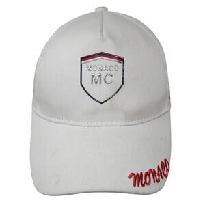 Monaco MC VIP Guest Monte Carlo Strapback 5 Panel Cap White One Size Embroidered